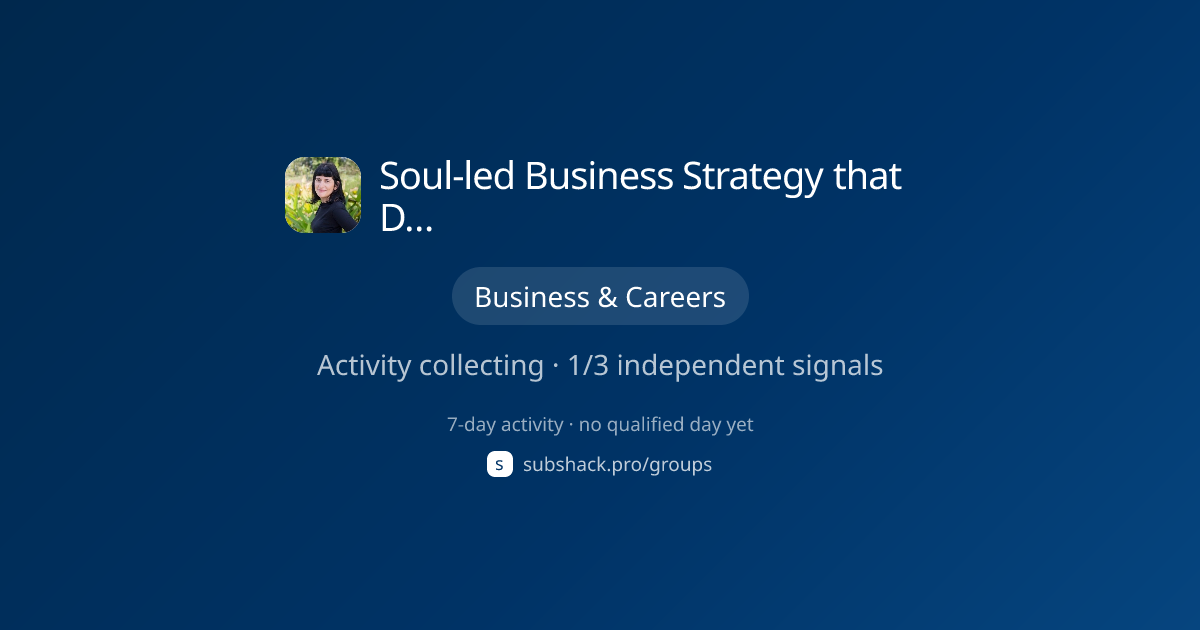 Share image for Soul-led Business Strategy that Does Good Stuff