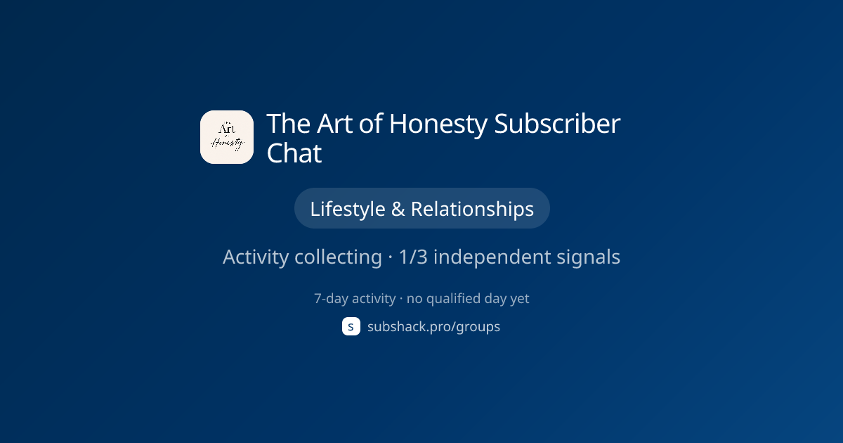 Share image for The Art of Honesty Subscriber Chat