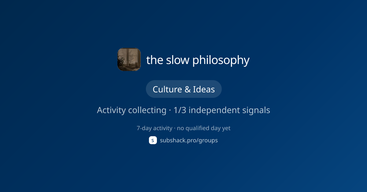 Share image for the slow philosophy