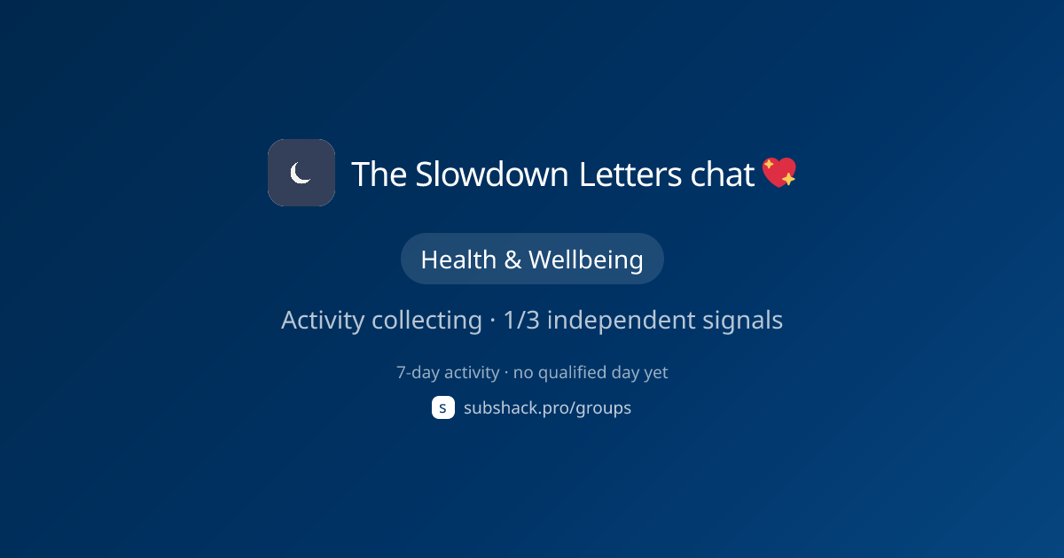 Share image for The Slowdown Letters chat 💖