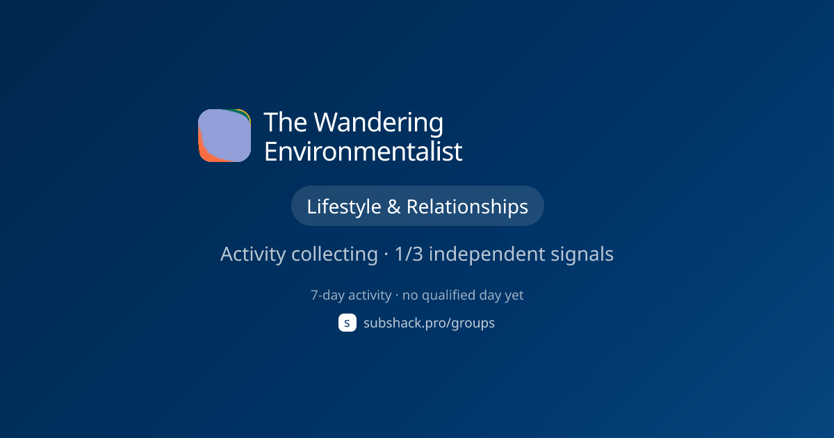 Share image for The Wandering Environmentalist