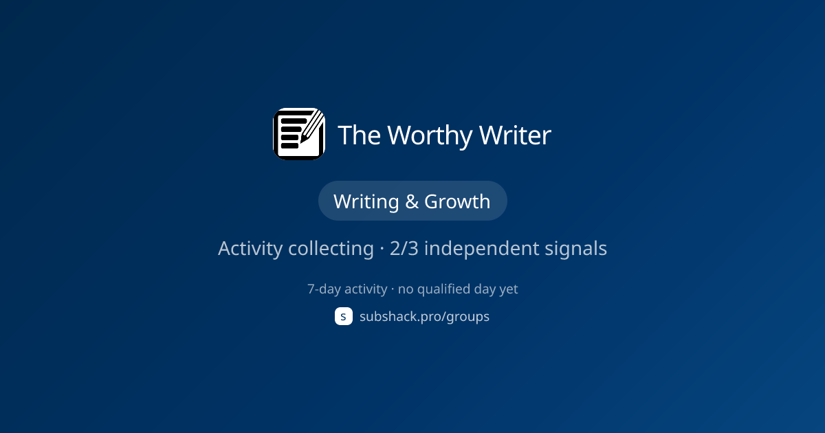 Share image for The Worthy Writer