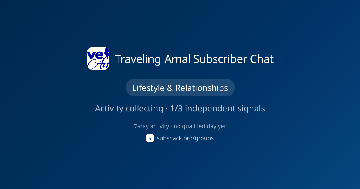 Share image for Traveling Amal Subscriber Chat